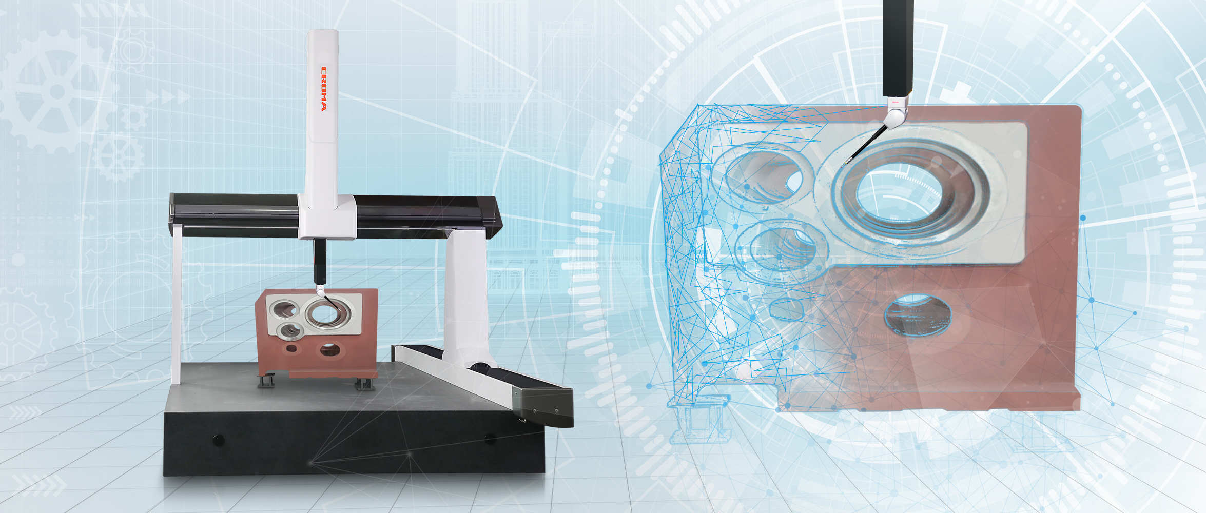 Croma三坐標(biāo)如何對(duì)大型機(jī)床床身進(jìn)行高效測(cè)量？